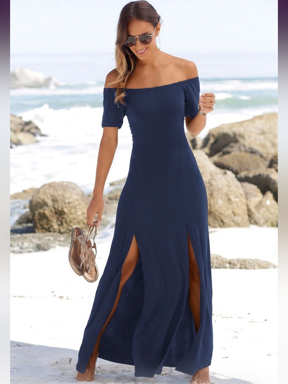 NWT Lascana Off Shoulder Maxi Dress XL/XXL